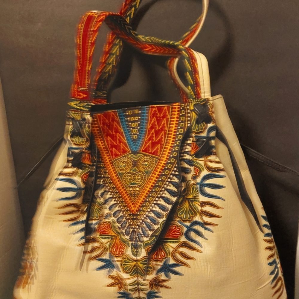 LARGE ETHNIC DASHIKI PRINT BAG